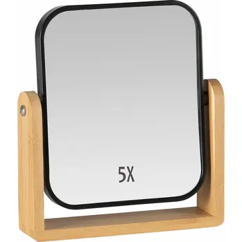 Zrcadlo Kosmetické zrcadlo Andrea House Bambus Černá Matný (18 x 4,5 x 20 cm)