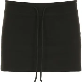 Dámská sukně Krátká retro mini sukně se šněrováním Elegantní ležérní sukně pro ženy Stylová áčková sukně s vysokým pasem na každodenní nošení černá L