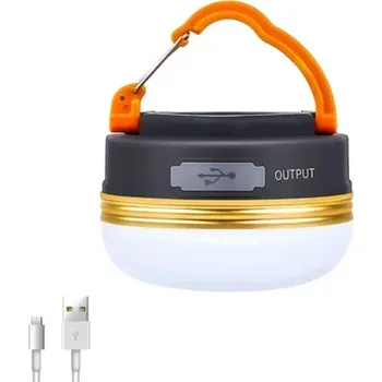 Svítilna Dobíjecí LED kempingová lucerna 500 lm USB a solární napájení Voděodolné přenosné světlo z ABS Závěsná lucerna pro venkovní použití