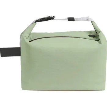 Skládací termo taška 16x25x22 cm Přenosná obědová taška Neutrální barva Izolovaná taška na jídlo a nápoje Zip Lehká a kompaktní zelená