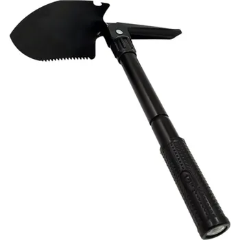 Sportovní střelba Multifunkční skládací kempingová lopata a motyka 41,5 cm Složená 12 x 12,5 cm S pouzdrem Přenosné nářadí na přežití Outdoor turistika černá