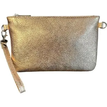 Vera Pelle kožená malá crossbody metalická růžová 1735 oro rosa