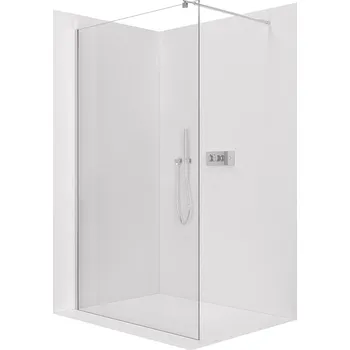 CERANO Sprchová zástěna Walk-in Onyx L/P chrom, transparentní sklo 140x200 cm CER-426388