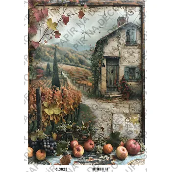 Umělecký papír Rýžový a soft papír na decoupage - Vintage obrazy - KB03823 Materiál: Soft, Rozměr: A4