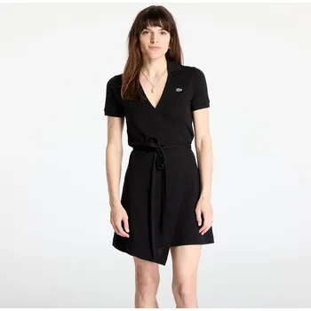 Dámské šaty Šaty LACOSTE Stretch Mini Pique Dress Black S