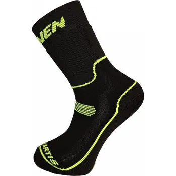 HAVEN Cyklistické ponožky klasické - POLARTIS - černá/žlutá