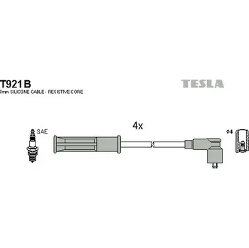 Zapalovací kabel Sada kabelů pro zapalování TESLA T921B