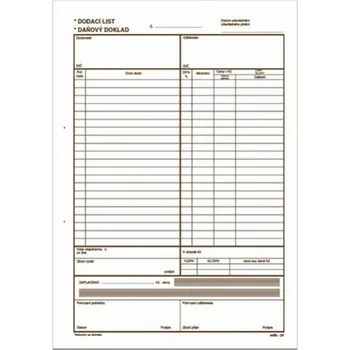Dodací list A4 daňový doklad NCR/24