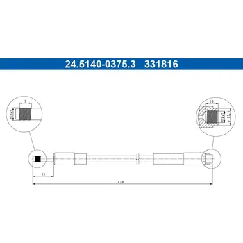 Brzdová hadice Brzdová hadice ATE 24.5140-0375.3