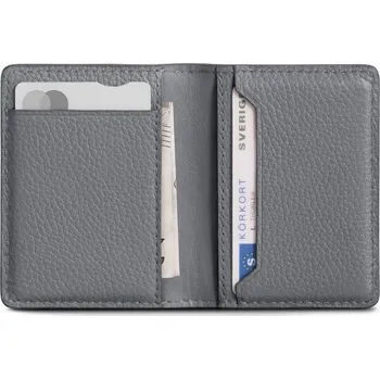 Woolnut kožená peněženka šedá