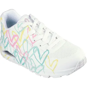 Pánská tenisová obuv Dámská rekreační obuv SKECHERS-Uno Changed Love W white/multi color Bílá 39