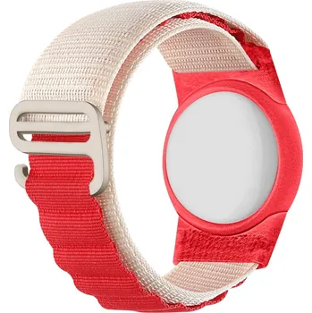 VSECHNONAMOBIL 111841 NYLON Řemínek s pouzdrem pro Apple AirTag červený