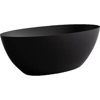 Vana CERANO Volně stojící vana z litého mramoru Emilia černá matná 180x85cm CER-417539