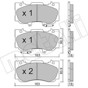 Brzdová destička Sada brzdových destiček, kotoučová brzda METELLI 22-1183-0