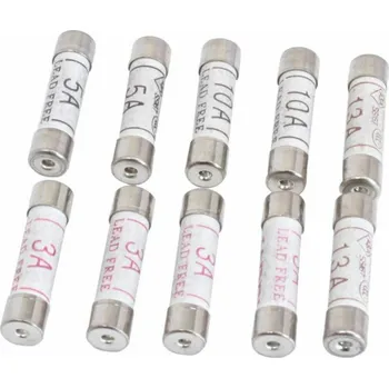 Autopojistky Trubičkové pojistky BS1362, 3 - 13 A, sada 10 ks - ASTA