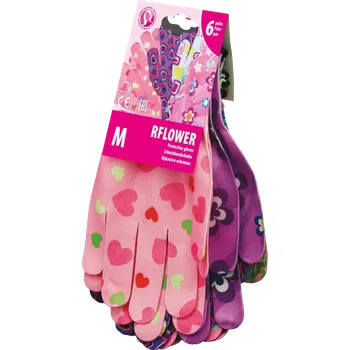 Pracovní rukavice Reis RFLOWER rukavice 6 Pack multicolor S-M