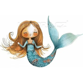 Nášivka Nažehlovačka Mořská panna - 6 x 4 cm