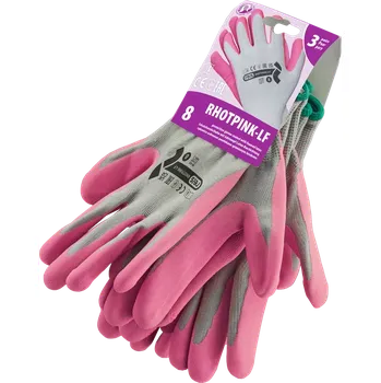Pracovní rukavice Reis RHOTPINK rukavice 3 Pack Pink/Grey 6-9