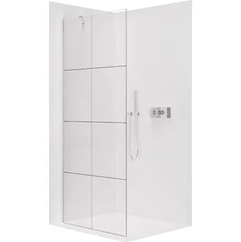 CERANO - Sprchová zástěna Walk-in Onyx Y L/P - 8 mm - chrom, industriální sklo - 90x200 cm