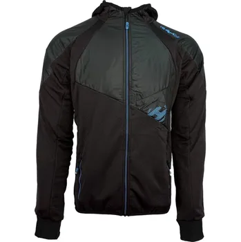 Cyklistická bunda HAVEN mikina - POLARTIS HOODIE HMS - černá/modrá S