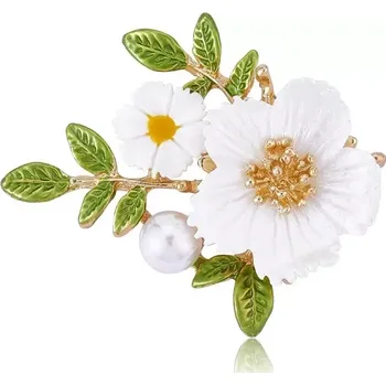 Brož Brož květ bílý