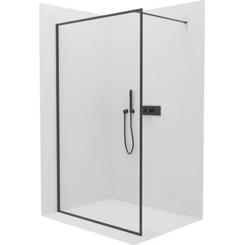 CERANO - Sprchová zástěna Walk-in Moreli L/P - 8 mm - černá matná, transparentní sklo - 70x200 cm