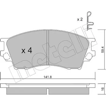 Brzdová destička Sada brzdových destiček, kotoučová brzda METELLI 22-0473-0