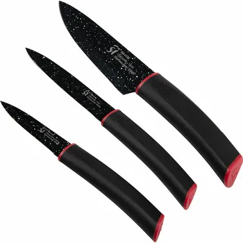 Kuchyňský nůž Sada keramických nožů San Ignacio Keops Marble SG-4136 Nerezová ocel Černá (3 ks)