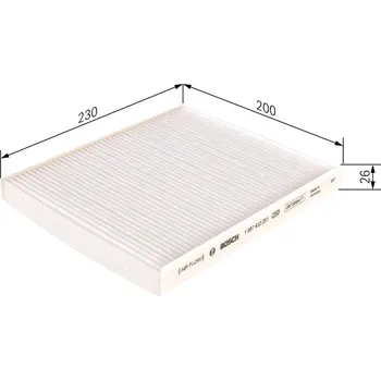 Ventilátor topení a klimatizace Filtr, vzduch v interiéru BOSCH 1 987 432 251