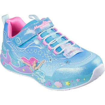 Dámská tenisová obuv Dívčí rekreační obuv SKECHERS-S Lights Mermaid Dreams K blue Modrá 35