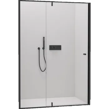 CERANO - Sprchové pivotové dveře Santini L/P - 6 mm - černá matná, transparentní sklo - 100x195 cm