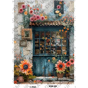 Umělecký papír Rýžový a soft papír na decoupage - Vintage obrazy - KB03822 Materiál: Soft, Rozměr: A4