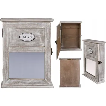 Železářství Dřevěná schránka na klíče v přírodní barvě