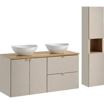 Koupelnový nábytek Comad SET-VIC B OAK 120CM D/S UN LOLA GW HC Nábytková sestava 120 cm