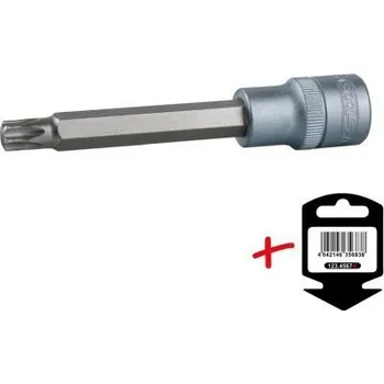 Gola hlavice KS Tools Nástrčný ořech s bitem 1/2", profil Torx, dlouhý, T45 Věšák 911.1526-E
