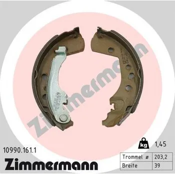 Brzdová čelist Sada brzdových čelistí ZIMMERMANN 10990.161.1
