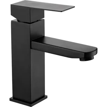 Vodovodní baterie TUANA Umyvadlová stojánková baterie Elma nízká černá matná TU-427513