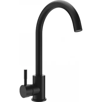 Vodovodní baterie TUANA Dřezová stojánková baterie Serena černá matná TU-428368