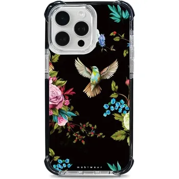 Pouzdro na mobilní telefon Odolný obal Mobiwear MagSafe Elite Bumper - Apple iPhone 15 Pro Max - D007D Ptáček a květy - VÝPRODEJ (Odolný kryt, pouzdro, obal Mobiwear Elite Bumper na mobil Apple iPhone 15 Pro Max - D007D Ptáček a květy, materiál Plast + TPU silikon + kov - zesílená)