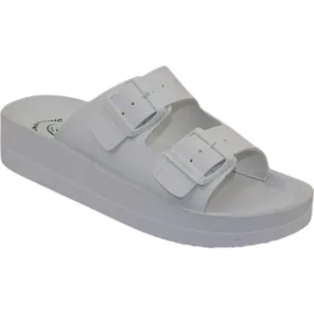 Dámské pantofle Santé GF Birke 2 dámské pantofle se dvěma pásky bílá Barva: Bílá, Velikost: 39