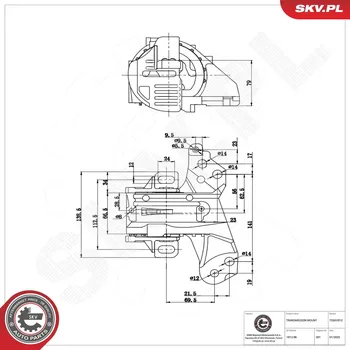 Uložení převodovky Uložení, automatická převodovka ESEN SKV 75SKV812