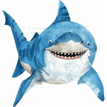 Nášivka Nažehlovačka Žralok s úsměvem - 6 x 6 cm