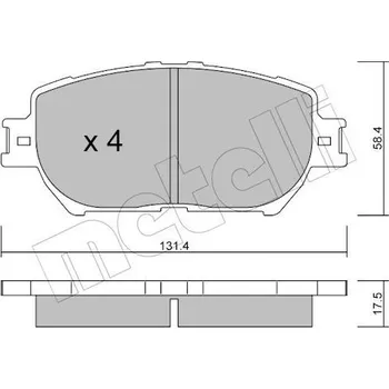 Brzdová destička Sada brzdových destiček, kotoučová brzda METELLI 22-0751-0