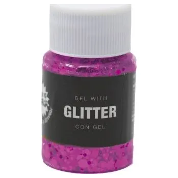 Make-up Gelové třpytky růžové na obličej - 20 g