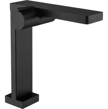 Vodovodní baterie CERANO Umyvadlová stojánková baterie Safira vysoká černá matná CER-423604