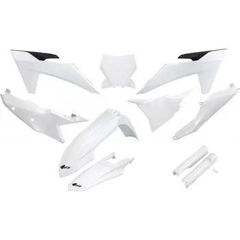 UFO kompletní sada plastů (FULL KIT) s kryty tlumičů KTM SX 125 / 250 / 300 TBI 23-24, SX-F 250 / 350 / 450 23-24 barva bílá (UFO kompletní sada plastů (FULL KIT) s kryty tlumičů KTM SX 125 / 250 / 300 TBI 23-24, SX-F 250 / 350 / 450 23-24 barva bílá)