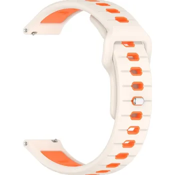 VSECHNONAMOBIL 111855 SPORTY Vyměnitelný silikonový řemínek Garmin Vivoactive 5 / Vivoactive 6 bílo-oranžový