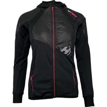 Cyklistické oblečení HAVEN mikina - POLARTIS HOODIE WMS - černá/růžová L
