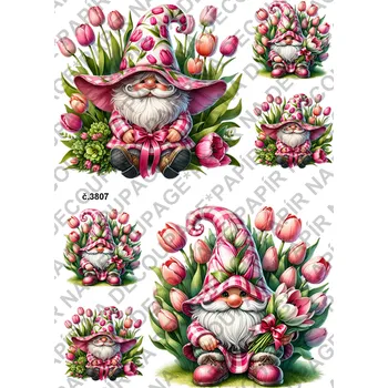 Umělecký papír Rýžový a soft papír na decoupage - Skřítek letní - KB03807 Materiál: Soft, Rozměr: A4