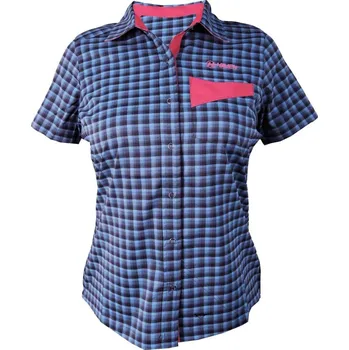 cyklistický dres HAVEN košile - AGNESS SLIMFIT - modrá/růžová